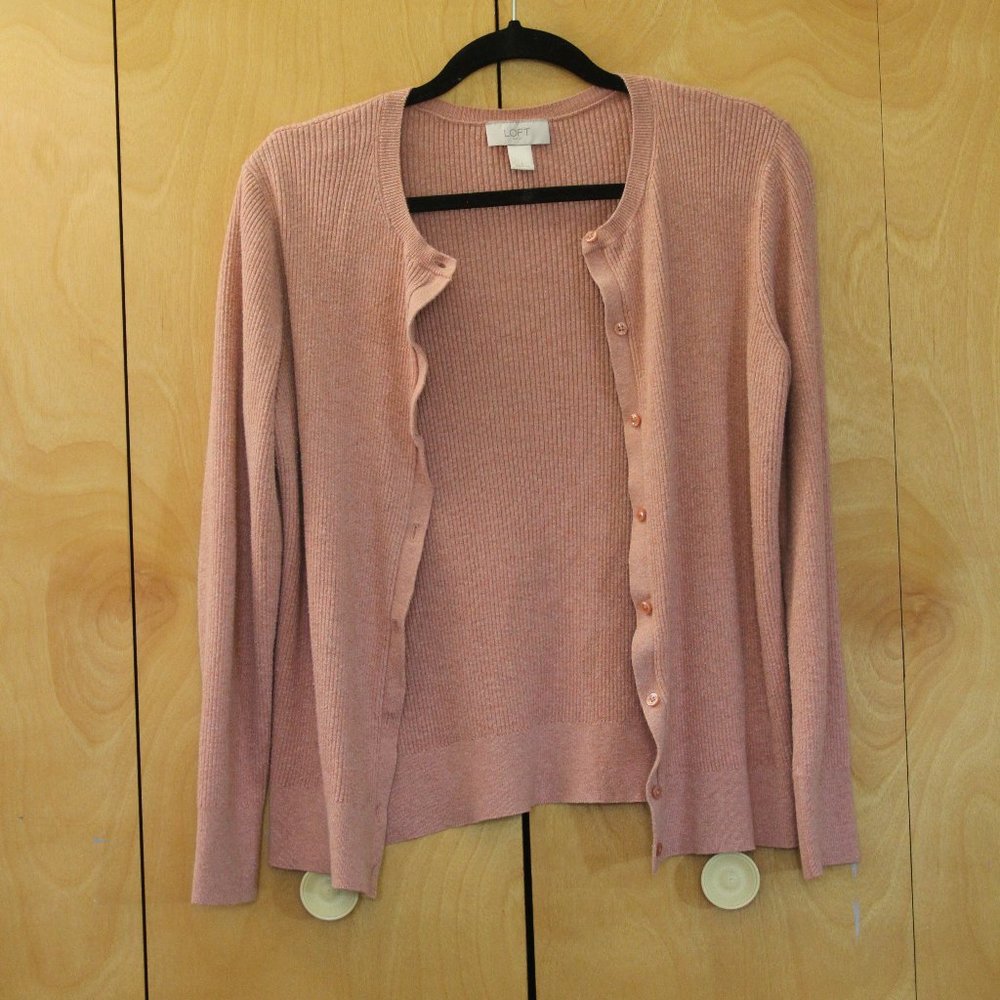 Blush Pink Button-Up Cardigan